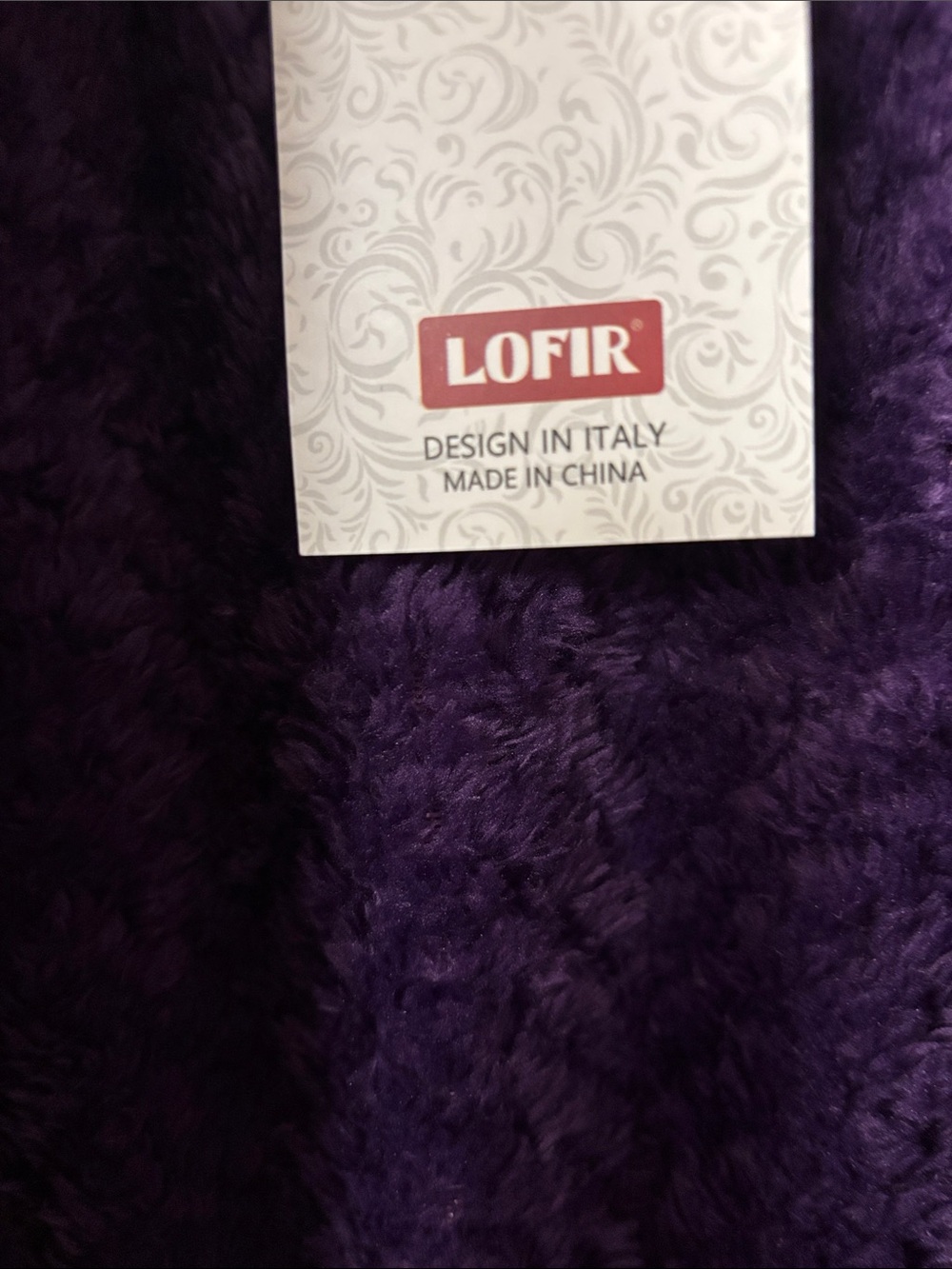 LOF Plush Soft Purple Robe with Hood - Picture 3 of 5